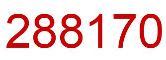 Number 288170 red image