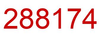 Number 288174 red image