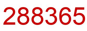 Número 288365 imagen rojo