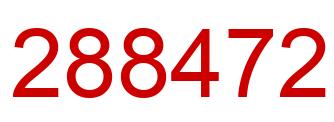 Número 288472 imagen rojo