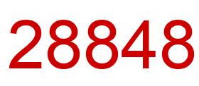 Number 28848 red image