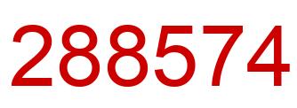 Number 288574 red image