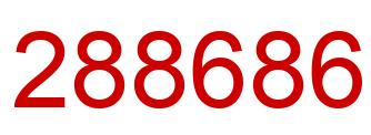 Número 288686 imagen rojo