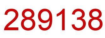 Number 289138 red image