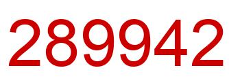 Number 289942 red image