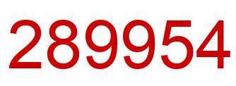 Número 289954 imagen rojo