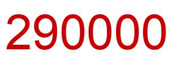 Number 290000 red image