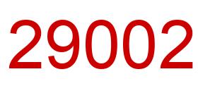 Number 29002 red image