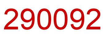 Number 290092 red image