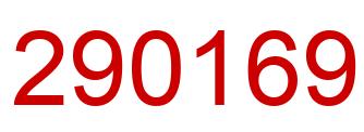 Number 290169 red image