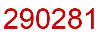 Number 290281 red image