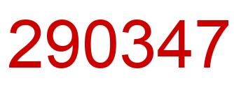 Número 290347 imagen rojo
