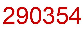Number 290354 red image