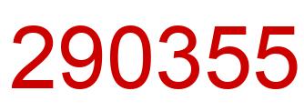 Number 290355 red image