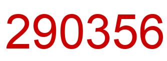 Number 290356 red image