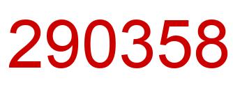 Number 290358 red image