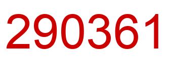Number 290361 red image