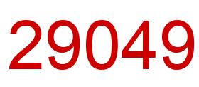 Número 29049 imagen rojo