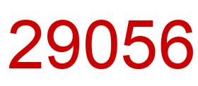 Number 29056 red image