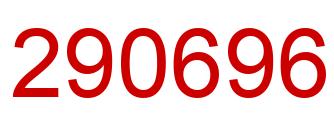 Number 290696 red image