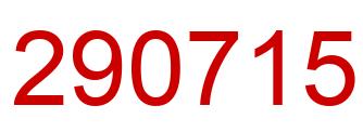 Number 290715 red image