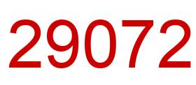 Number 29072 red image
