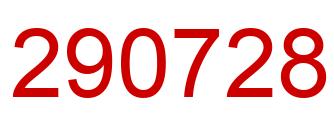 Number 290728 red image