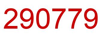 Number 290779 red image