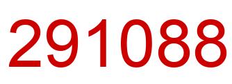 Number 291088 red image