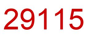 Number 29115 red image