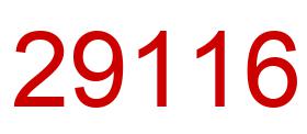 Number 29116 red image