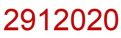 Number 2912020 red image