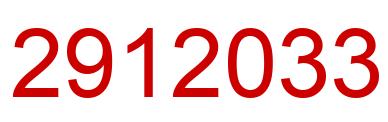 Number 2912033 red image