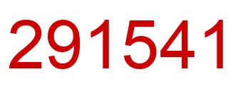 Number 291541 red image