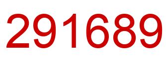 Number 291689 red image