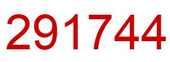 Number 291744 red image