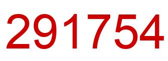 Number 291754 red image