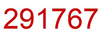 Number 291767 red image