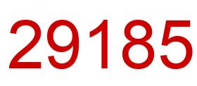 Number 29185 red image