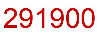 Number 291900 red image