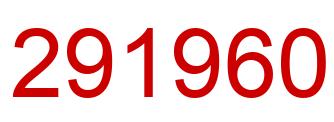 Number 291960 red image