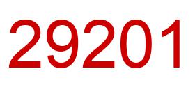 Number 29201 red image