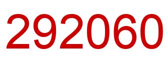 Number 292060 red image