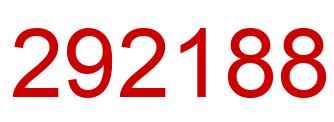 Number 292188 red image