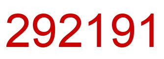 Number 292191 red image