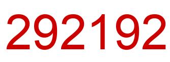 Number 292192 red image