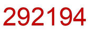 Number 292194 red image