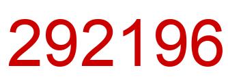 Number 292196 red image