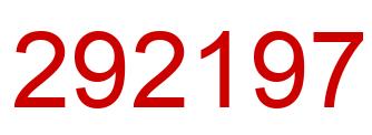 Number 292197 red image