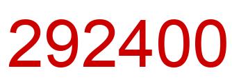 Número 292400 imagen rojo